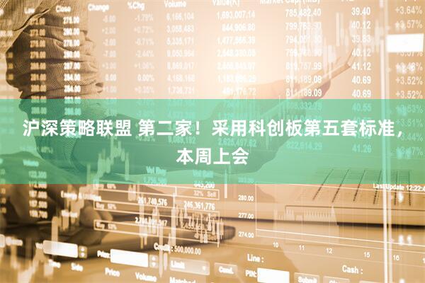 沪深策略联盟 第二家！采用科创板第五套标准，本周上会