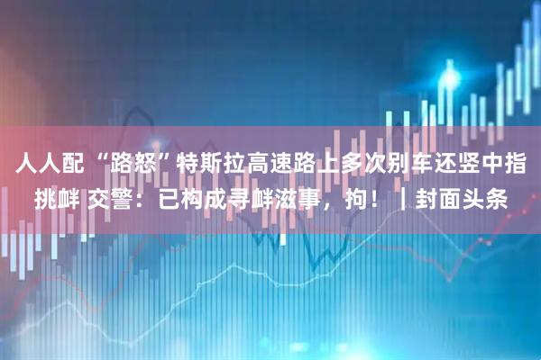 人人配 “路怒”特斯拉高速路上多次别车还竖中指挑衅 交警：已构成寻衅滋事，拘！｜封面头条